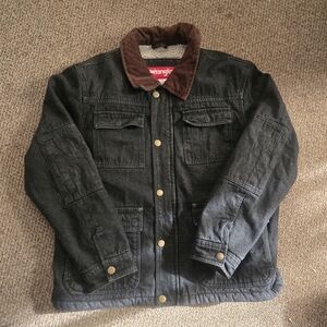 Wrangler Men's Black Denim Sherpa Lined Jacket Size L